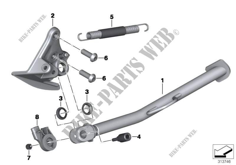 Side stand for BMW Motorrad F 700 GS 17 from 2014