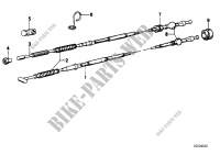 Clutch cable/brake cable assembly for BMW R 75/5 from 1969