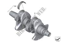 Crankshaft with bearing shells for BMW F 650 GS from 2006