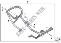 Engine protection bar for BMW R 1200 R from 2013