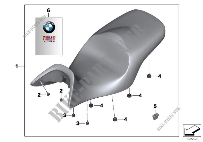 Comfort seat bench with seat heating for BMW Motorrad R 1200 RT 10 from 2008