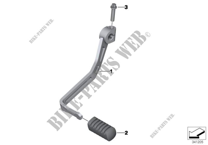 External gearshift parts/Shift lever for BMW F 650 GS from 2006