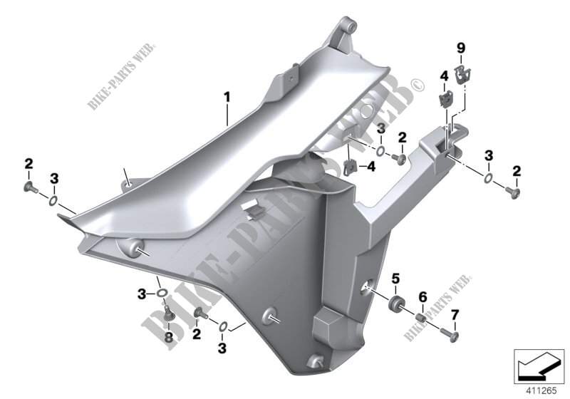 Inner part of fairing side section for BMW Motorrad R 1200 RS from 2014