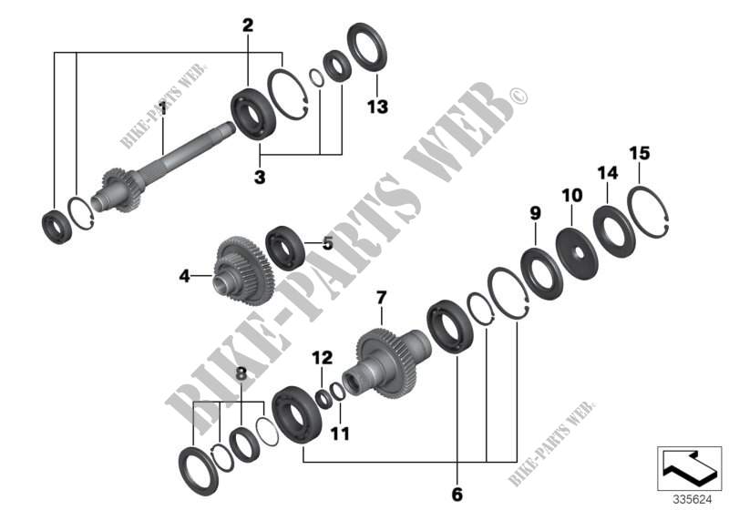 Input, intermediate and output shafts for BMW Motorrad C 600 Sport from 2011