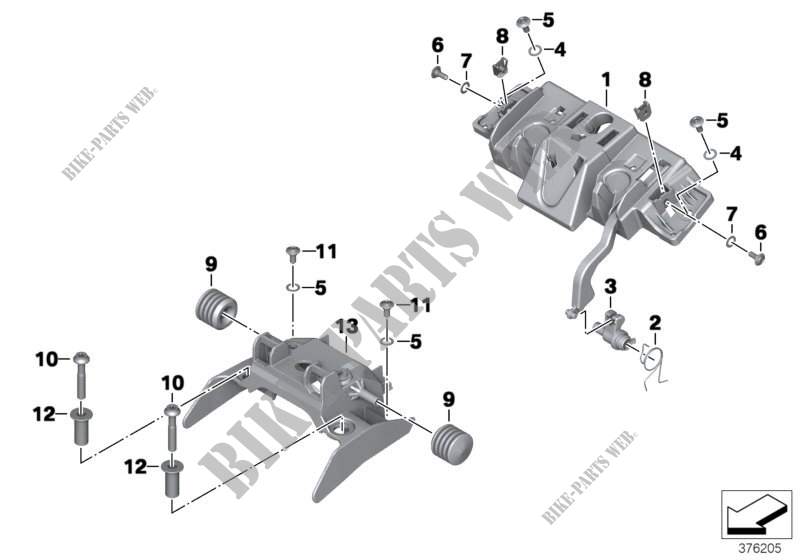 Seat bench locking system for BMW Motorrad R 1200 R from 2013