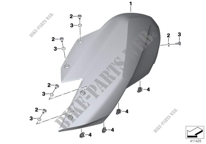 Tank cover, side for BMW Motorrad R 1200 RS from 2014