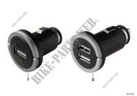 BMW USB charger for BMW Motorrad C 650 GT 16 from 2014