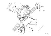 Brake disc/caliper/mounting parts/front for BMW Motorrad R 80 R 91 from 1991