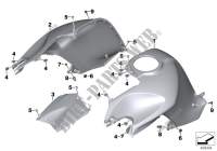 Covering fuel tank for BMW K 1300 R from 2007