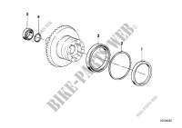Crowngear and spacer rings for BMW R 80 GS from 1990
