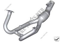 Exhaust manifold, chrome plated for BMW R 1200 R from 2013