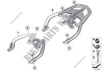 Grab handle and luggage mounting for BMW Motorrad F 800 R from 2005