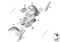 Painted parts WN38 light grey metallic for BMW K 1300 R from 2007