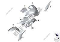 Painted parts WN82 ostra grau/saphirsw. for BMW K 1300 R from 2007