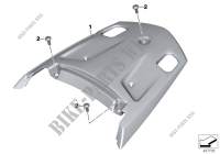 Rear trim panel, middle, grained for BMW Motorrad K 1600 GTL from 2010