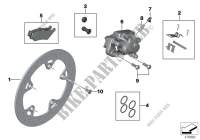 Rear wheel brake Brakes R 1200 bmw-motorcycle 2015 K5x 77461