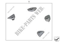 Set, trims, grab handle bore holes for BMW R 1250 GS 19 from 2017