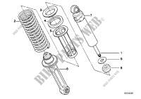 Single components for rear spring strut for BMW Motorrad R 100 GS PD from 1989