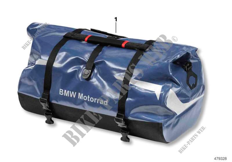 Cylindrical luggage bag 3 for BMW Motorrad K 1300 R from 2007