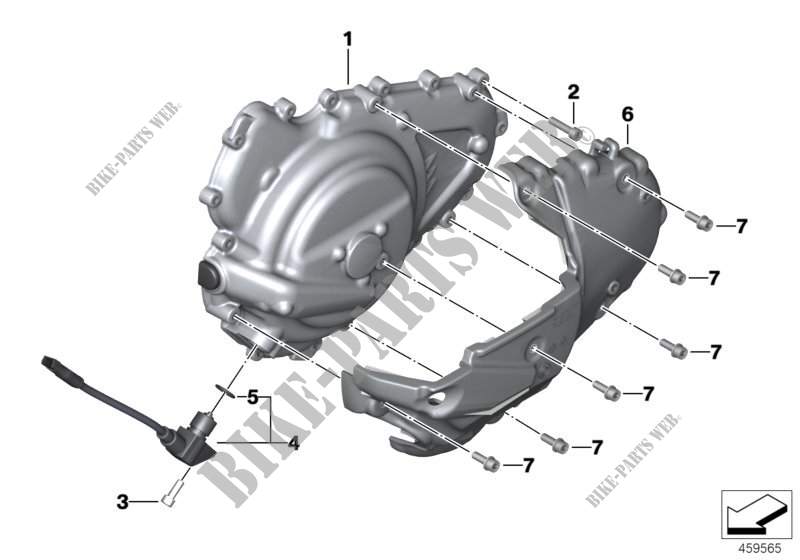 Engine housing cover, left for BMW Motorrad C 600 Sport from 2011