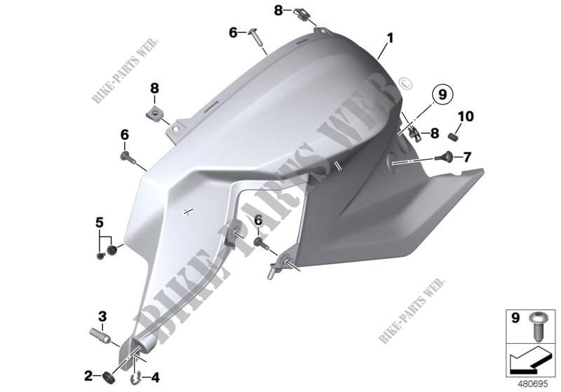 Fairing side section, front for BMW Motorrad F 800 R 17 from 2015