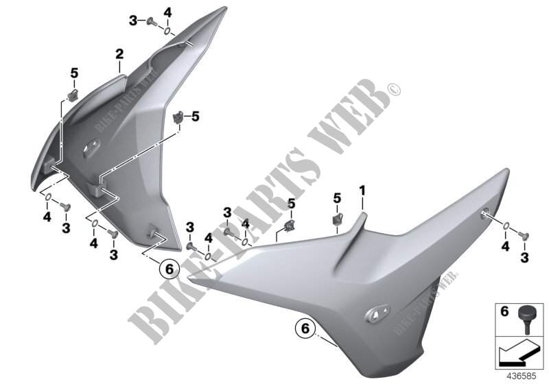 Fairing side sections for BMW Motorrad R 1200 RS from 2014