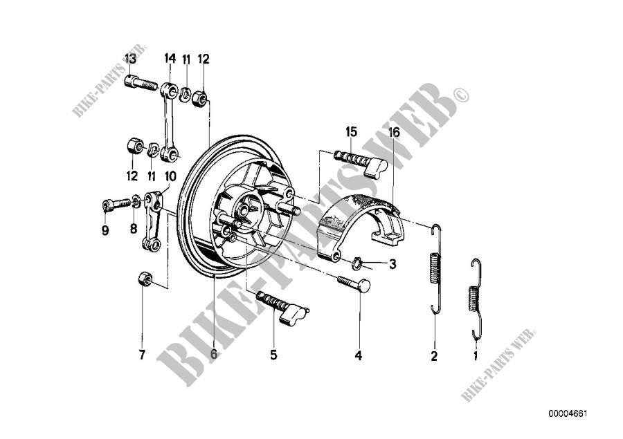 Front wheel brake for BMW Motorrad R 75/5 from 1969