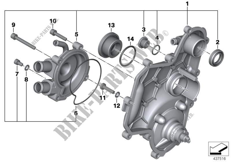 Housing cover / coolant pump, right for BMW Motorrad C 600 Sport from 2011