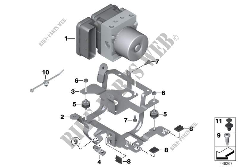 Pressure modulator, I ABS generation 2 for BMW Motorrad K 1300 S from 2007