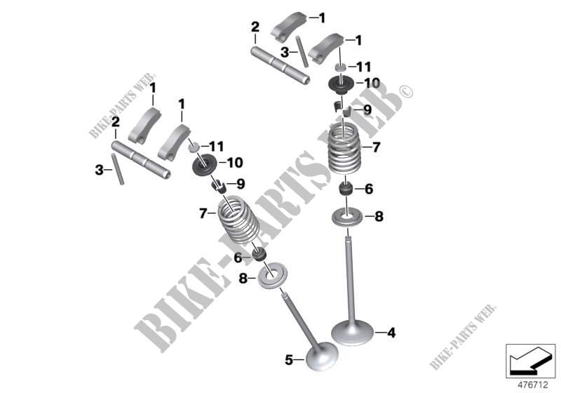 Valves with springs for BMW Motorrad F 850 GS from 2016