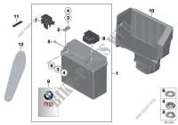 Auxiliary battery, special vehicle for BMW R 1200 RT 10 from 2008