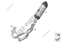 Exhaust system, chrome for BMW R 1250 GS 19 from 2017