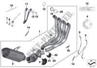 HP titanium exhaust system Special accessories, motorcycle S 1000 bmw-motorcycle 2013  80680