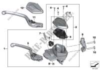 Handbrake control assembly for BMW R 1200 R from 2013