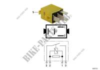 Minirelay, make contact, yellow for BMW R 1200 RT 10 from 2008