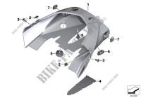 Rear trim panel, middle for BMW Motorrad F 800 R 15 from 2013
