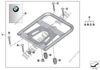 Set, Top Case carrier, aluminium for BMW Motorrad F 800 GS 08 from 2006