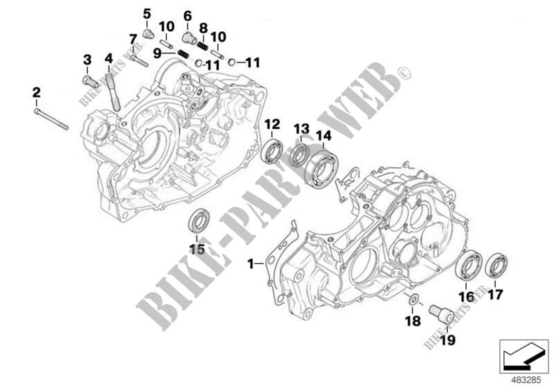 Engine housing mounting parts for BMW Motorrad F 650 GS Dakar from 2003