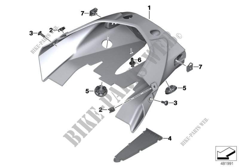 Rear trim panel, middle for BMW Motorrad F 800 GT from 2011