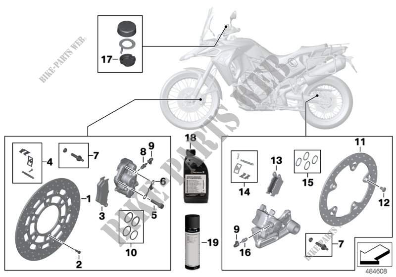 Service, brakes for BMW Motorrad F 800 GS Adventure from 2012