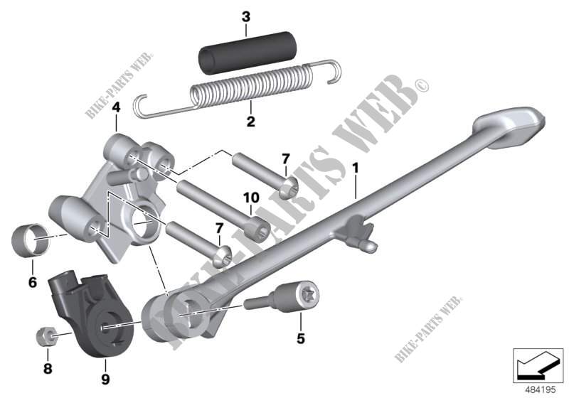 Side stand for BMW Motorrad F 800 GT from 2011