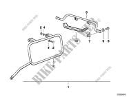 Case holder f low exhaust system for BMW R 80 GS from 1990