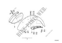 Mudguard front extended for BMW Motorrad R 100 GS PD from 1990