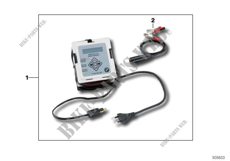 Battery charger for BMW Motorrad R 1200 RT 10 from 2008