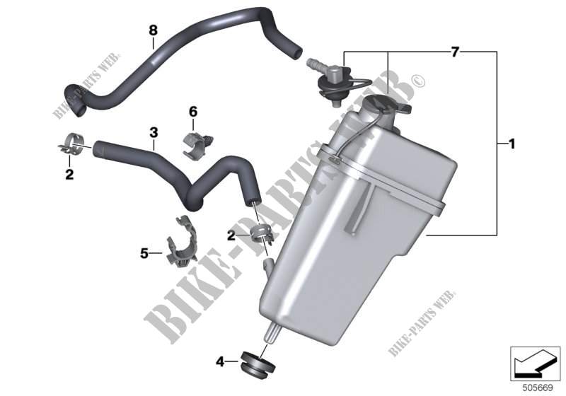 Expansion tank/tubing for BMW R 1200 R from 2013