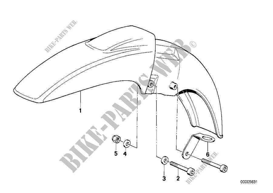 Mudguard front for BMW Motorrad R 65 (35KW) from 1985